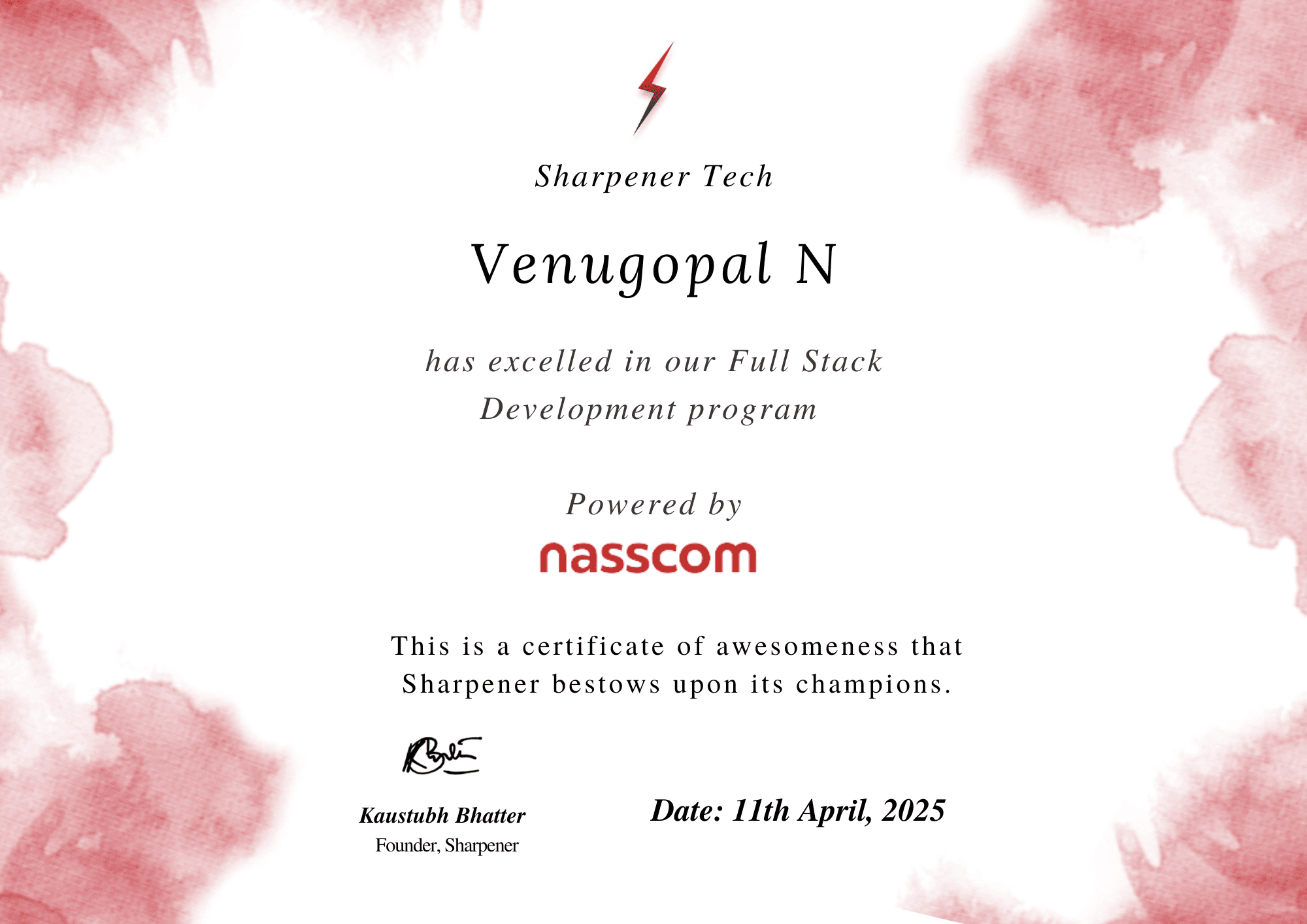 certificate course for free